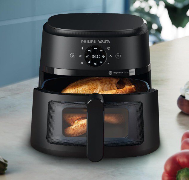 Fritadeira Airfryer Digital Philips Walita NA230/00 Negro + Frete Grátis