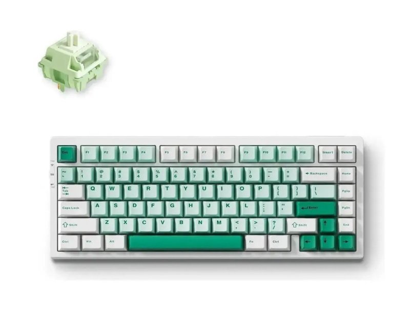 Teclado Mecânico Sem Fio MCHOSE G75 Pro, Verde-claro