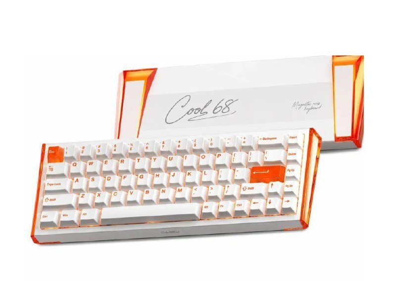 Teclado Magnético Com Fio DAREU COOL68, Blazing Orange