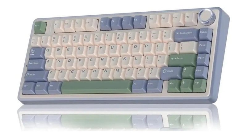 Teclado Mecânico Aula F75 Sem fio Tri-Mode 2.4ghz/Bluetooth/Usb-C Rgb 75%