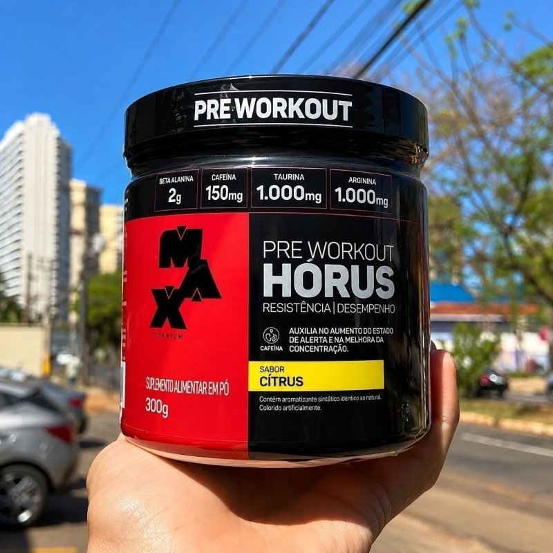 Pré Treino 300g Hórus Max Titanium + Frete Grátis