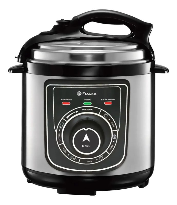 Panela De Pressão Elétrica Fmaxx Chef 4 Litros 800w Prateado 60hz