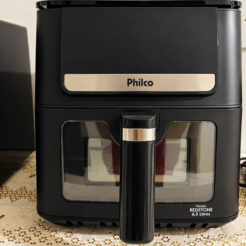 Air Fryer Philco 6,5L Visor Glass e Redstone 1700W PAF65A 220V