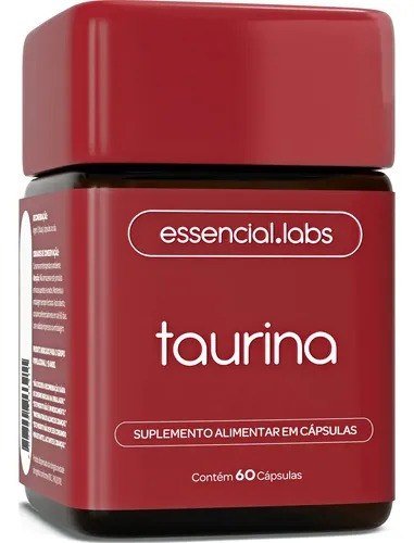 TAURINA com 1000mg por Dose - Fórmula Exclusiva com Máxima Concentração e Absorção - 60 Cápsulas