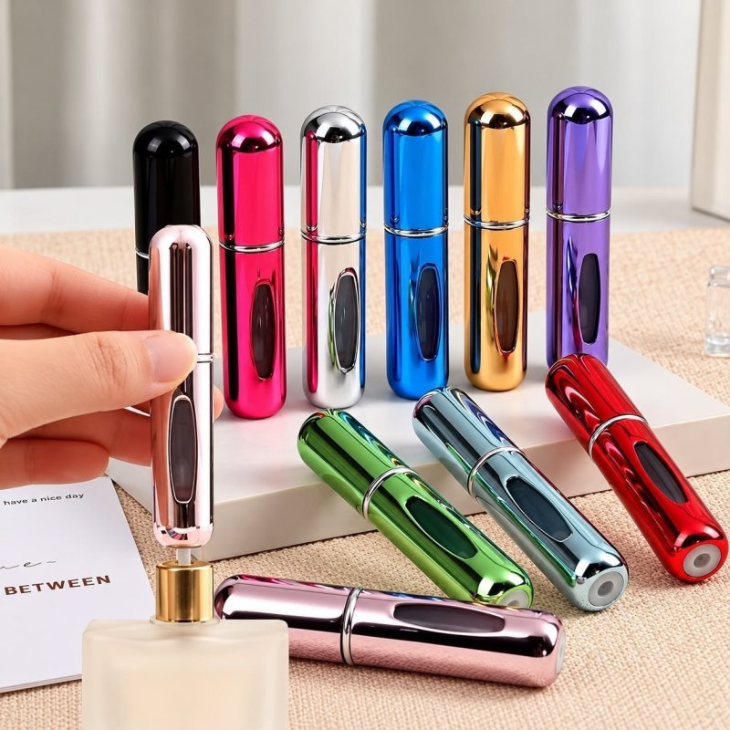 Kit com 8 Mini Frasco Porta Perfume 5ml