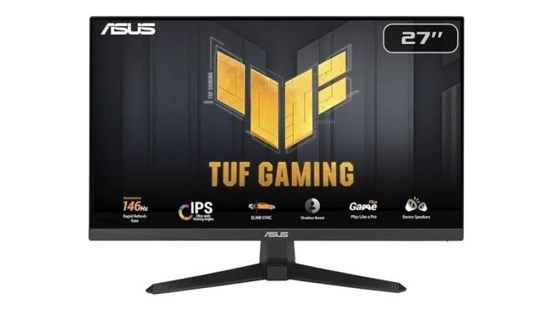 Monitor Gamer ASUS TUF Gaming, 27", IPS, Full HD, 146Hz, 1ms, FreeSync, HDR10, HDMI, DisplayPort, Preto VG279QE5A