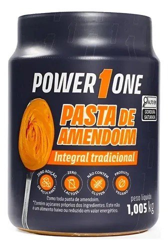Pasta De Amendoim Power One 1kg Integral Natural