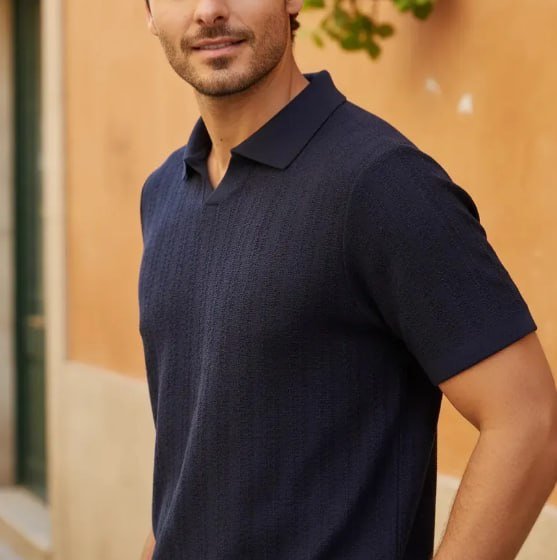 Camisa Gola Polo Tricot Masculina Texturizada Turim Opus