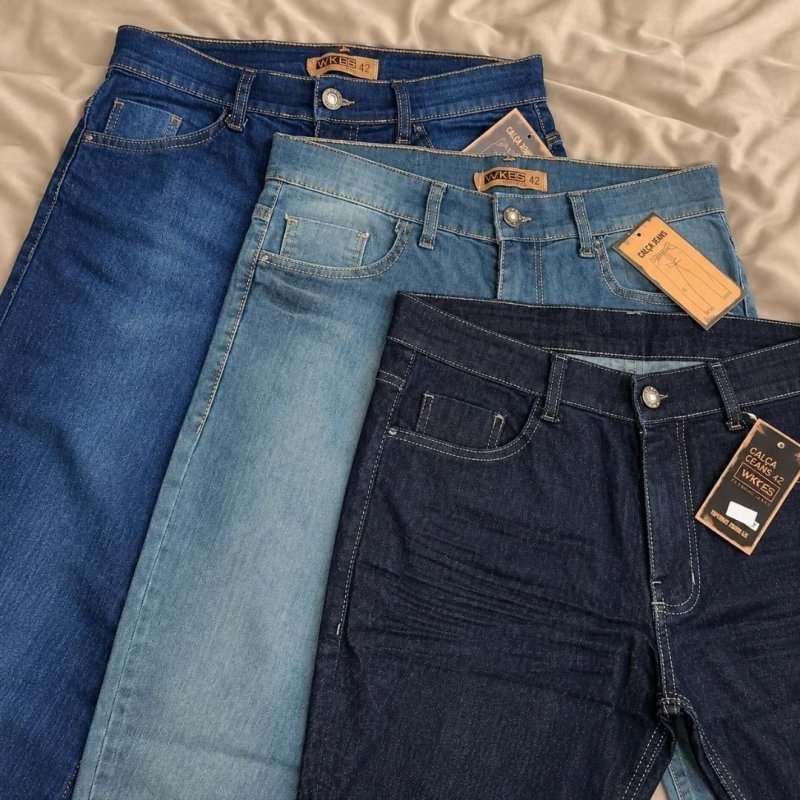 Kit 3 Calça Jeans Masculina Slim Fit Lycra Direto Da Fabrica (38 ao 48)