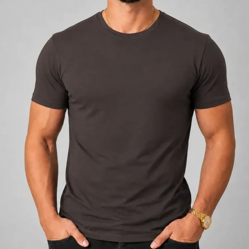 Camiseta Básica Masculina Algodão Lisa Malha Peruana Premium (P ao G1)