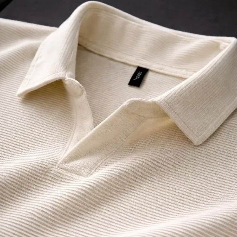 Camisa Camiseta Polo Masculina Texturizada Sem Botão (P ao G3)