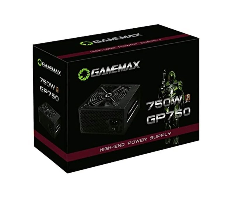 Fonte De Alimentacao 750w Gp750 80 Plus Bronze Gamemax, Preto
