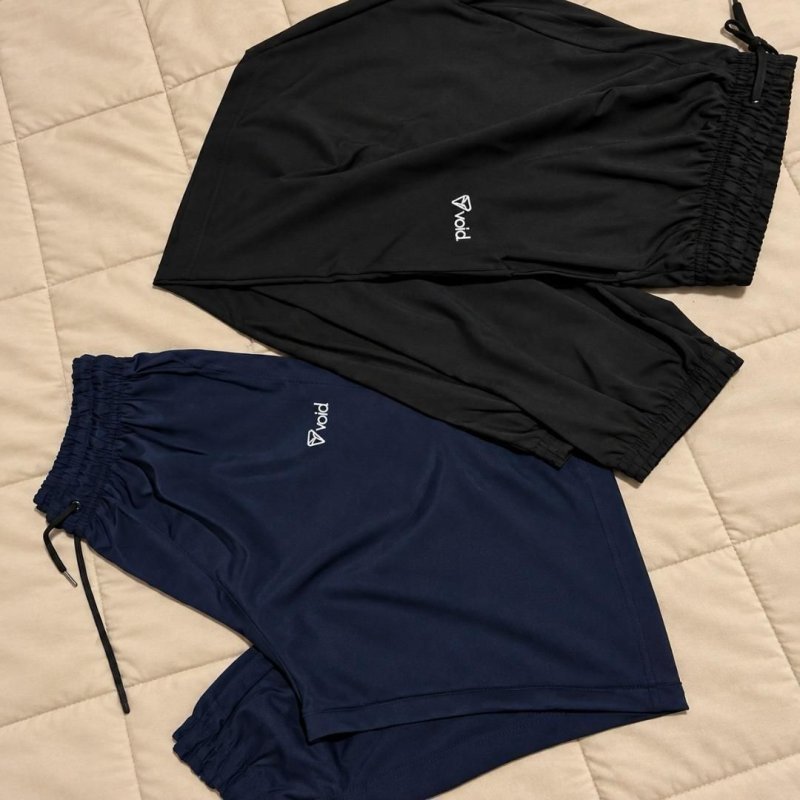 Kit 2 Calça Jogger Tactel Elastano Bolso Zíper (P ao GG)