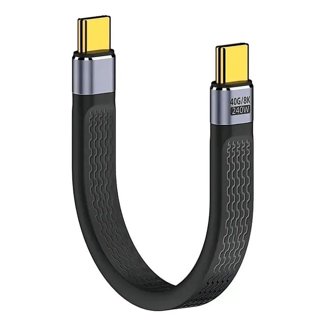 Cabo Flexível Thunderbolt 3/4 USB4 USB-C 40Gbps 240W 8K