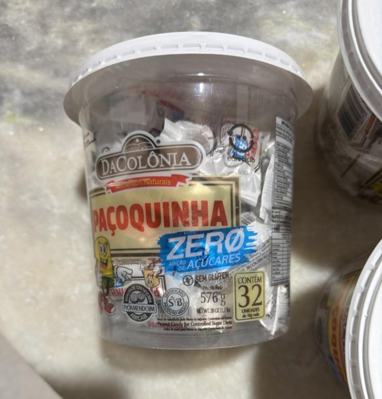 Pote 32 un. DaColônia Paçoquinha Zero Açúcar + Frete Grátis