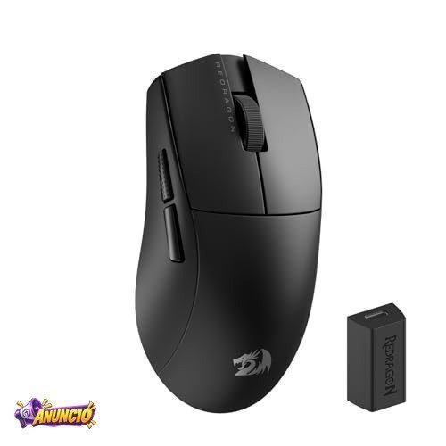 Mouse Gamer Redragon King Pro 4K PAW3395 4000Hz Polling Rate Sem Fio Bluetooth USB-C Preto M916-PRO-4K