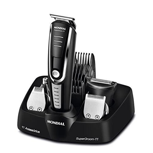 MONDIAL Aparador de Pelos Super Groom 11, Preto/Prata, Bivolt - BG-05