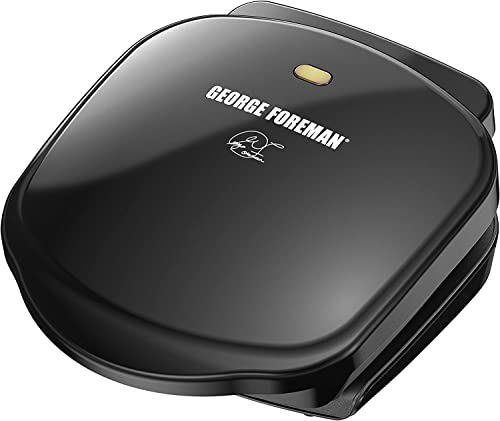 George Foreman GR10B Prato clássico elétrico para ambientes internos Grill e Panini Press, preto