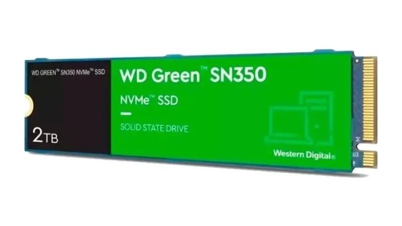 Ssd 2Tb M.2 2280 Nvme Pcie 3.0 Gen3 Western Digital Wd Green Sn350 Wds200t3g0c 2 Tb
