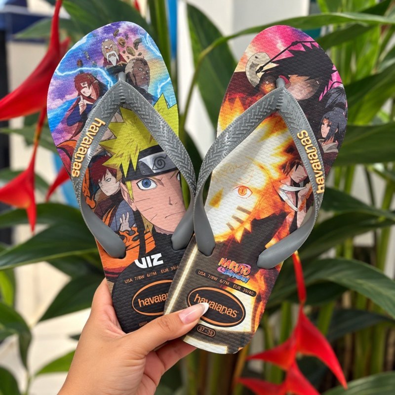 Chinelo Havaianas Naruto Shippuden Original Top Akatsuki + Frete Grátis