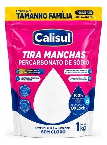 Tira Manchas para Roupas Calisul 1kg Percarbonato de Sódio