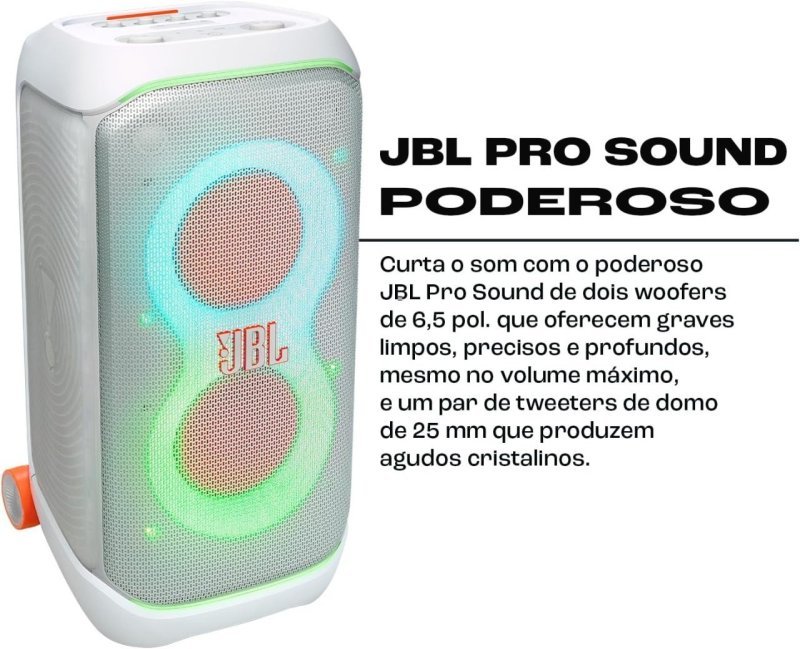 JBL, Caixa de Som, PartyBox Stage 320 Branca