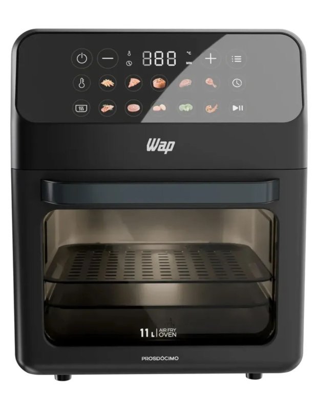 Air Fryer Oven 11 Litros Wap Waod4 Grey Stone Painel Digital 11 Funções 127V