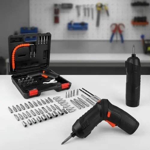 Parafusadeira Elétrica Profissional 45 Peças Portátil Usb