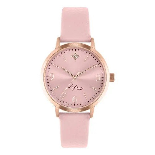 Relógio Life Realizações Feminino Couro Rosé Rosé