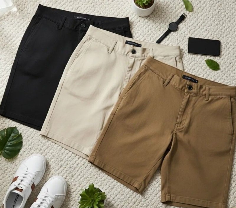 Kit 3 Bermuda Masculina Sarja Short Jeans Social Brim Lisa (40 ao 46)