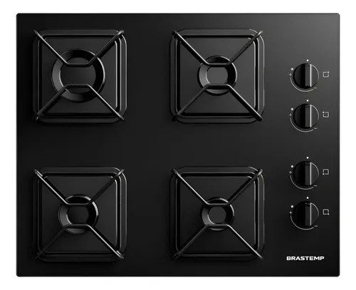 Cooktop Brastemp a Gás 4 Bocas com Grades de Ferro - BDD61BE