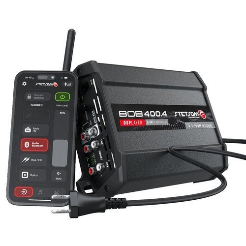 Stetsom Bob400.4 Dsplayer Processador Digital Amplificado com Bluetooth e App 400W RMS