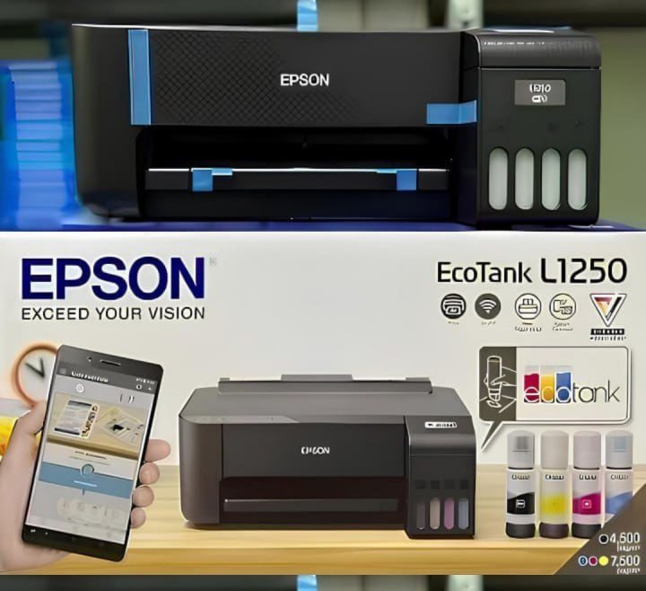Impressora Epson EcoTank L1250 - Tanque de Tinta Colorida, Wi-Fi Direct, Comando de voz e Bivolt