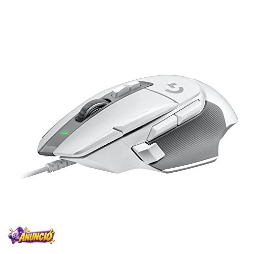 Mouse Gamer Logitech G502 X com Switch LIGHTFORCE, 13 Botões Programáveis, Sensor HERO 25K, Compatível com PC/ macOS/ Windows - Branco
