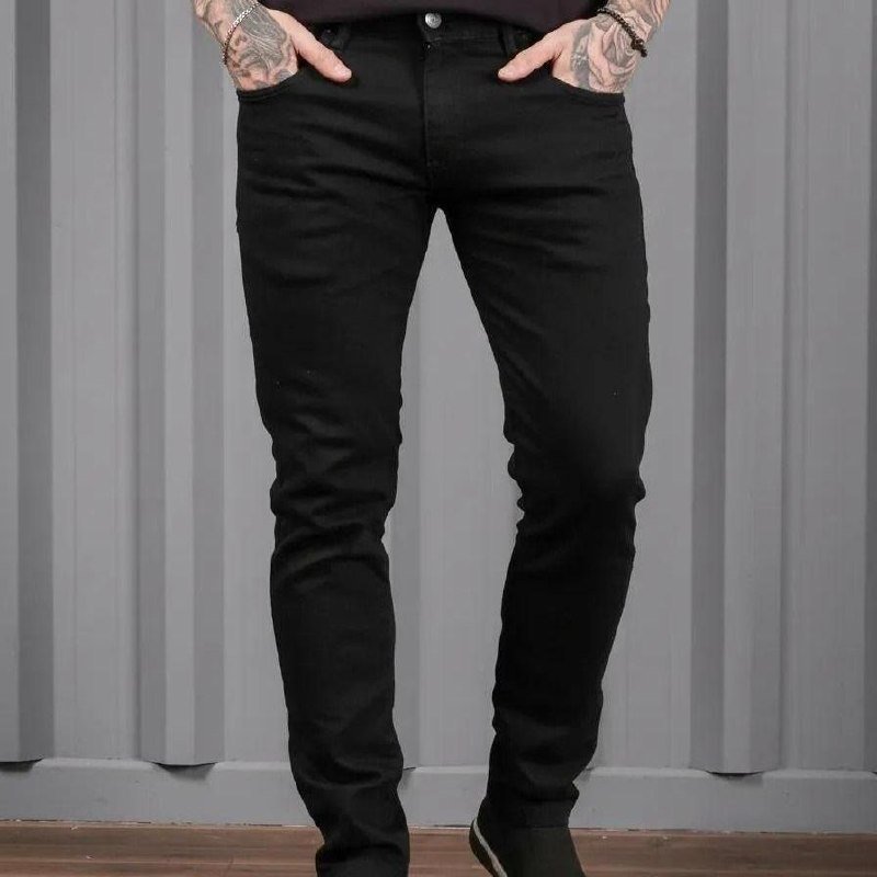 Calça Skinny Preta Masculina Jeans