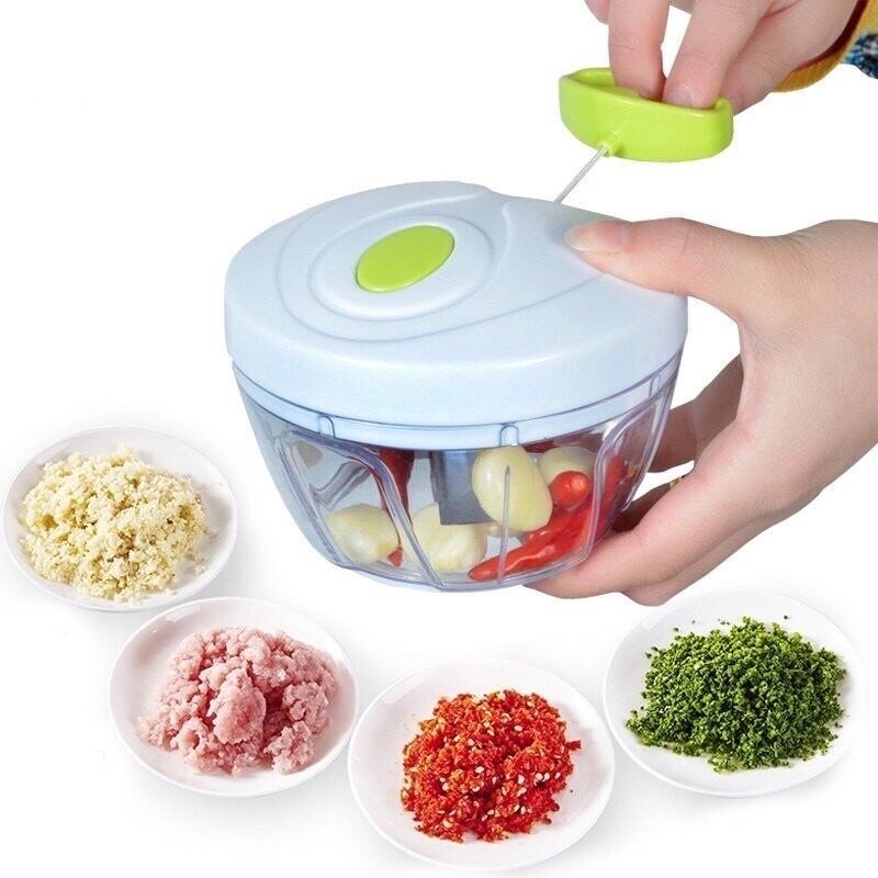Processador Manual 400ml 3 Lâminas 111.5X8X11.5CM Alimentos Alho Triturador Multiuso