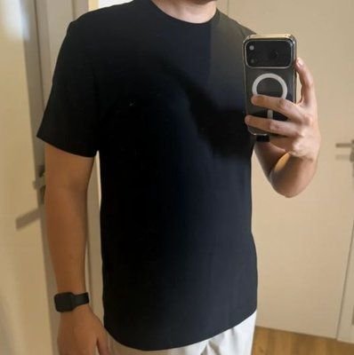 Camiseta Aramis Manga Curta Algodão Peruano Preto