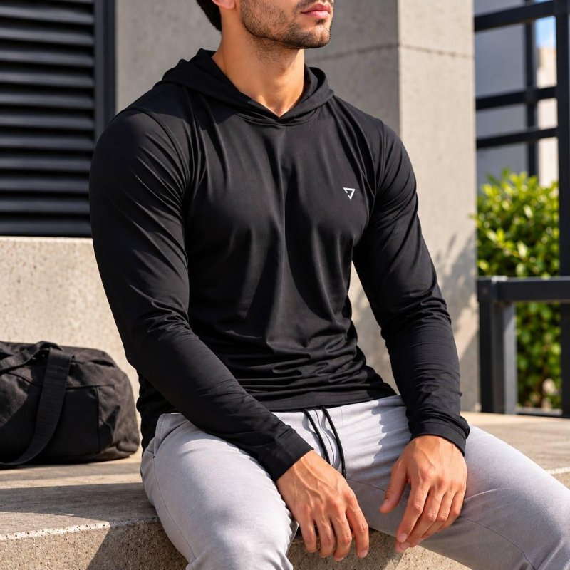 Camisa Térmica Manga Longa Com Capuz Proteção Solar Uv50