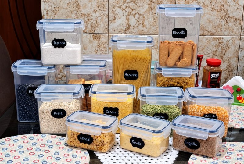 Decolab Kit 15 Potes Herméticos BPA Free para Mantimentos Transparente