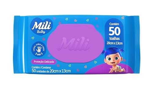 Mili Toalhas Umedecidas Baby, Uso Bebê, Com Aloe Vera e Calêndula