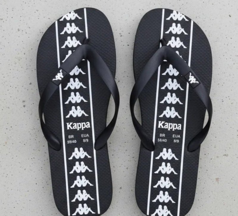 Chinelo Kappa Beach Adulto Unissex Em Borracha