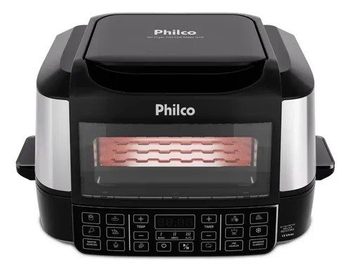 Fritadeira Air Fryer Philco Paf12a Preto Com Acabamento Em Inox