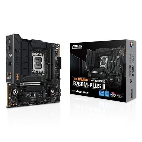 Placa Mãe Asus TUF Gaming B760M-PLUS II, Chipset B760, Intel LGA 1700, mATX, DDR5