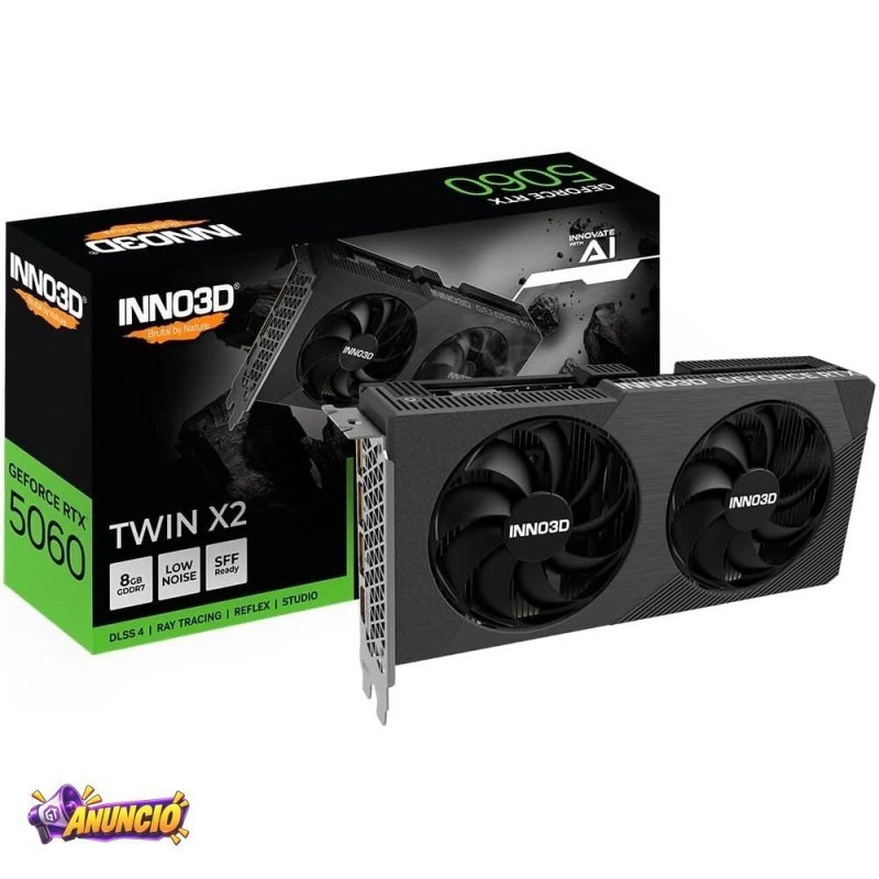 Placa De Video Inno3D Rtx 5060 Twin X2 Nvidia Geforce 8GB