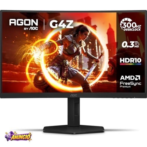 Monitor Gamer Curvo AOC AGON G4Z 27" 300Hz 0,3ms HDR10 Base Ajustável C27G4Z/P