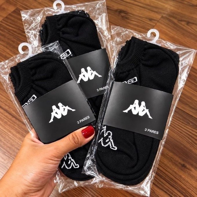 Kit com 9 Pares Meias Kappa Sapatilha + Frete Grátis
