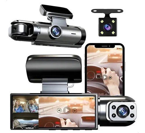 Câmera Automotiva Dvr Hd Wifi Lent Infravermelho Dupla+ Ré