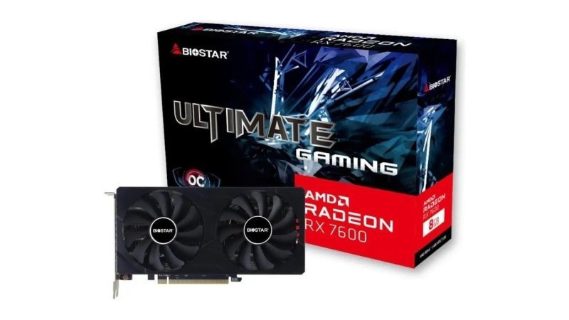 Placa De Vídeo RX 7600 Biostar 8GB GDDR6 Ultimate Gaming Oc