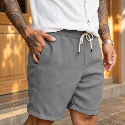 Shorts Linho Masculino Premium Bermuda Mauricinho Praia