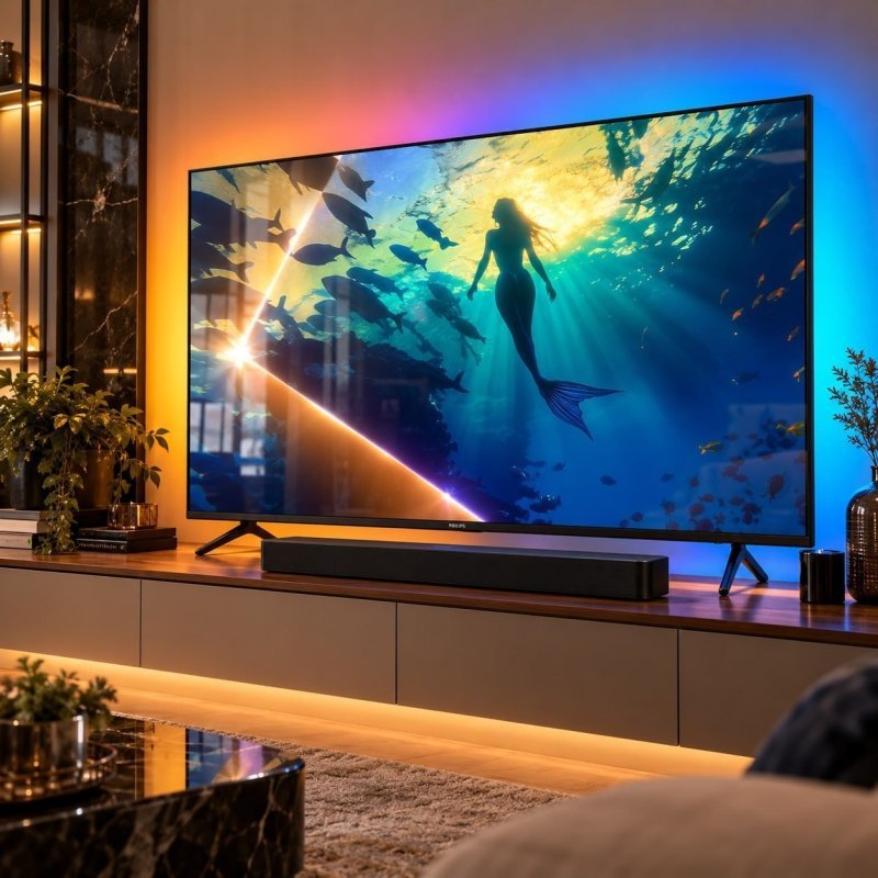 Philips Smart TV Ambilight 55" 4K, 55PUG8100/78 + Soundbar TAB4000
